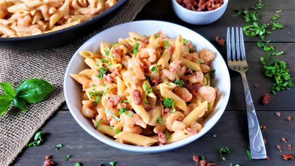 Shrimp Penne With Creamy Vodka Sauce - Bacon & Vodka