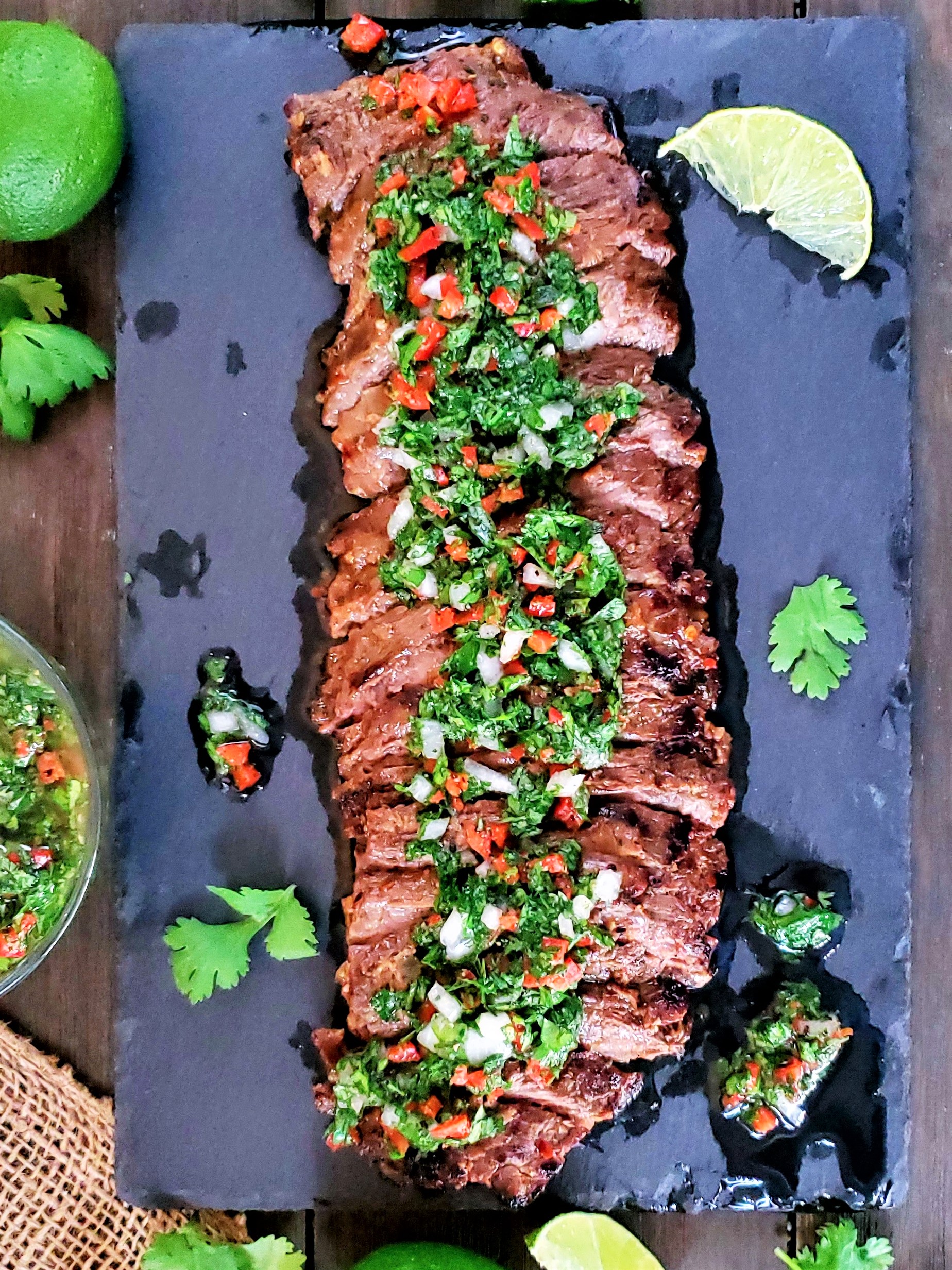 Marinated Skirt Steak With Chimichurri Sauce Bacon And Vodka 5536